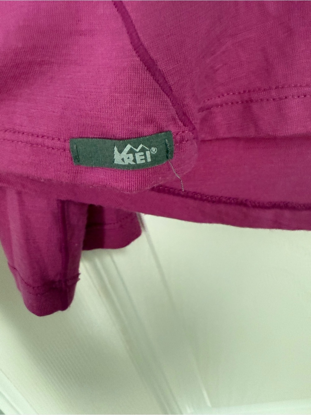 Rei 100% Merino Wool Quarter Zip Magenta- Womens Size XL - Picture 3 of 4